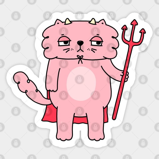 Cat Devil Sticker by rafs84